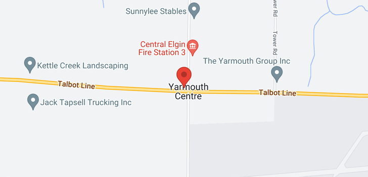map of 9643 YARMOUTH CENTRE ROAD